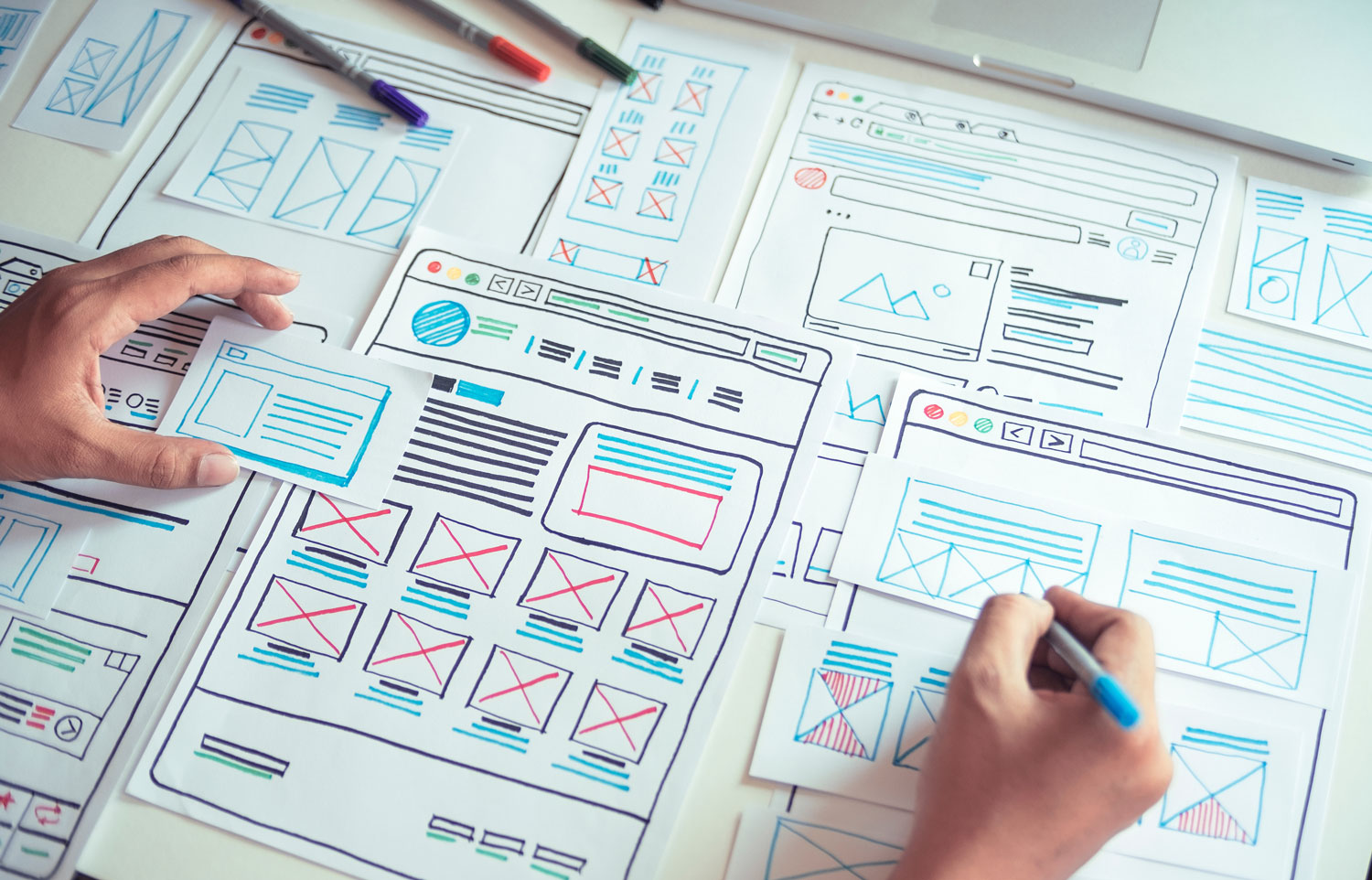 Planning application. UX прототип сайта. Наброски интерфейса. Wireframe. Вайрфрейм сайта.